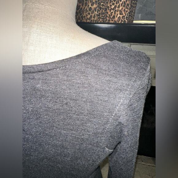 MAX STUDIO Jersey Knit Gray Fitted Dress Size Small - Picture 7 of 10